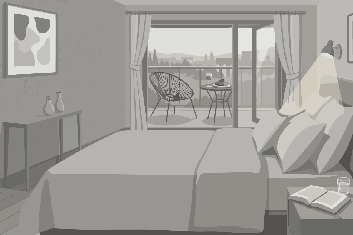 Family Room with 1 Queen and 1 Single Bed